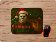 MICHAEL MYERS HALLOWEEN CHRISTMAS CUSTOM NEOPRENE NON-SLIP SOFT MOUSE PAD picture