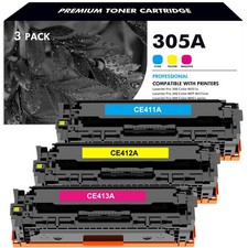 3PK Toner for HP 305A CE410A 305X Laserjet Pro 400 Color M451dw M475dw M451dn picture