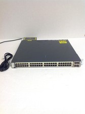 Cisco Catalyst 3750-E Series PoE-48 Gigabit Switch WS-C3750E-48PD-SF w/Rack Ears picture