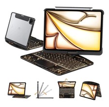 iPad Air 13 & Pro 12.9 Magic Keyboard Case Backlit Trackpad 360 Rotate Pencil  picture
