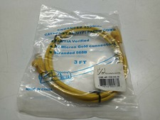 CP Technologies Ethernet Cable 3ft. Yellow C5E-4P-YW-03-M 5E UTP Enhanced 350Mhz picture