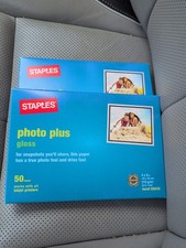 Two (2) Staples Photo Plus Gloss Paper 4x6 - 60 Sheets Each Box. 180 Sheets picture