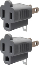 2 Prong to 3 Prong Adapter, 3 to 2 Prong Converter, Polarized Grounding Plug ... picture