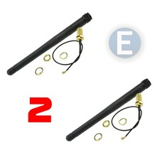 2pcs 2.4ghz Antenna RP-SMA Male + PCI U.FL IPX to RP SMA Male Pigtail Cable WiFi picture