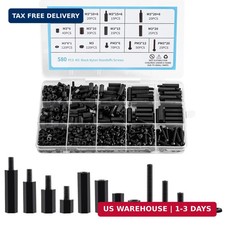 580 PCS M3 Black Nylon Standoff Kit with Spacers, Screws, and Nuts - Motherboard picture