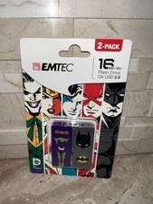 Emtec Batman Superman 2-Pack USB 2.0 Flash Drive 16GB DC Comics picture