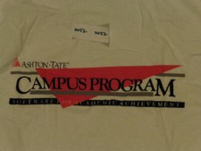 Vintage 1980s Apple II Ashton-Tate (dBase) Campus Release T Shirt L Ultra Rare picture