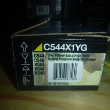 Lexmark C544X1YG Yellow Toner Cartridge Extra High Yield C544 X546 X548 picture