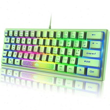 ZIYOULANG K61 60% Wired Membrane Keyboard & M12 Headset 7.1 Surround Sound Combo picture