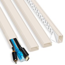 62.8in Cable Cover Wall, Beige Wire Cover for Wall, Paintable Cord Cover Wall... picture