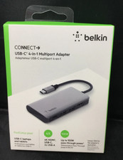 Genuine Belkin USB-C 4 in 1 Multiport Adapter - Gray (AVC006btSGY) Brand New picture