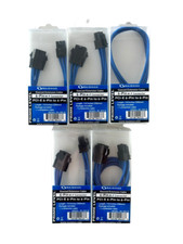 6-Pin M-F Connector PCI-E 6-Pin to 6-Pin Sleeved Extension 9.8in *LOT OF 5* picture
