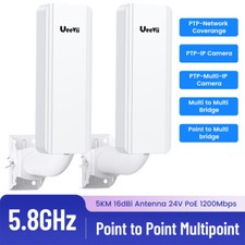 UeeVii Gigabit Wireless WiFi Bridge 1200Mbps 5KM PTP PTMP CPE Network Extend picture