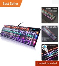 104-Key RGB Backlit Mechanical Keyboard: Retro Punk for Windows/Mac/Linux picture