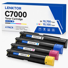 C7000 106R03757 4PK BK/C/M/Y Toner Cartridge Set Fits C7000 C7000DN C7000N 4Pack picture