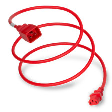 20 Pack of C13 C20 15A 250V 14/3 SJT Power Cord - Red - 12ft picture
