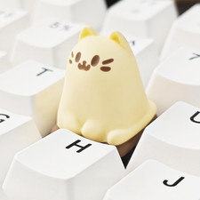 Artisan Keycaps, Cute Kawaii Cat Box Keycaps, Resin Handmade, Single 1U Replace picture