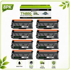 8PK TN850 BK Toner Cartridge Fits For Brother HL-L5200DW HL-L6200DW MFC-L5800DW picture