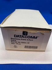 DATACOMM qty 10 box lot, keystone plate 4 port Ivory 20-3004-IV picture