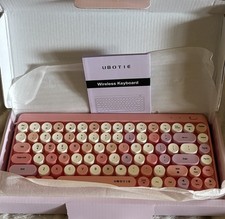 UBOTIE Portable Bluetooth Pink Computer Keyboard Wireless picture