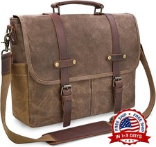 Bolso bandolera para hombre, bolso para portátil de 15,6 pulgadas, impermeable picture