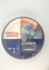 Office Depot DVD‑R 15pk 4.7GB 120min 4X Blank Recordable Discs New Open Box picture