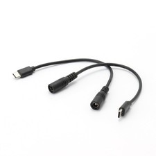 DIANN 2pcs DC 5.5mm x 2.5mm to USB C Power Cord DC 5525 Female to USB Type C Mal picture
