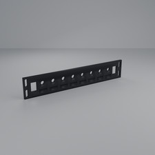 10 Inch DC Power Distribution Panel 1U PDU 8x 8mm Barrel Jack 2 Switch Homelab picture