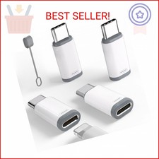 4 Pack Lightning to USB C Adapter for iPhone 15/16/17/17 Pro Max/Plus,Samsung S2 picture