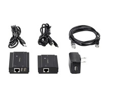 StarTech 4-Ports USB 2.0 Extender Hub Kit Black USB2004EXT100 picture