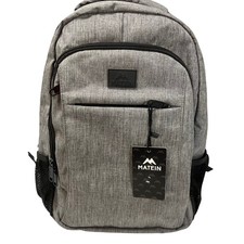 Matein Travel Laptop Backpack Heather Grey USB Charging Port Business Commuter picture