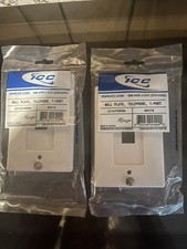 ICC #  IC107FWPWH Wall Plate , Telephone,             1 Port . LOT Of 2 picture