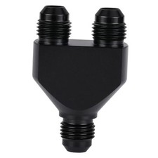 6AN Male to Parallel Dual 6AN Male Y Block Fuel Fitting Splitter 6AN to 2 x 6AN picture