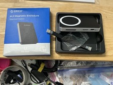 ORICO 10Gbps Magnetic M.2 NVMe SSD Enclosure with USB-C Dock AP80F Light blue picture