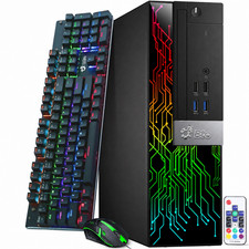 BTO RGB SFF Gaming Desktop PC i5-6th, 16GB 256GB SSD NVIDIA GT 1030 Wi-Fi Win 11 picture