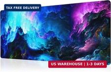 Dazzling Galaxy Gaming Mouse Pad Blue Desk Mat XL Mouse Gaming Pads, Starry Sky picture