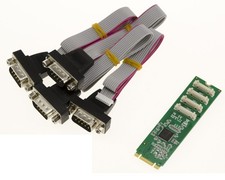M.2 Controller Card (M2 NGFF) PCIe M Or B+M Key 4 Ports COM RS232 DB9 AX99100 picture