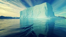Landscape iceberg nature water ice sea blue clouds Custom Gaming Mat Desk picture