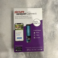 32GB Picture Keeper Connect  “Brand New” Back Up Photos PC & Mac PK32 *Blue* picture