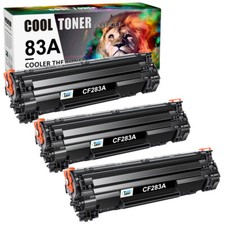 3PK Black CF283A 83A Toner Cartridge fits for HP LaserJet Pro MFP M127fw M125nw picture