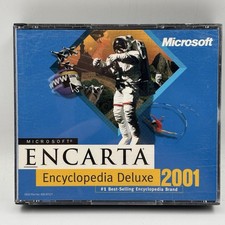 Microsoft ENCARTA Encyclopedia Deluxe 2001 CD-ROM PC 3 Disc Set picture