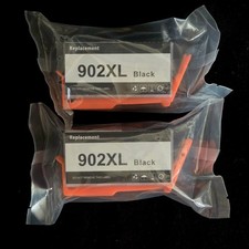 902XL Black Printer Ink Cartridge Two Pack Brand New Sealed HP Compatible  picture