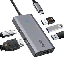 IDSONIX USB C Hub Laptop Docking Station Type C Multiport Adapter High-Speed US picture