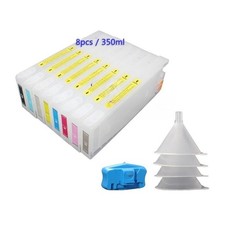8*350 Refillable Pigment Ink Cartridge Epson Stylus Pro 9800 7800 Print Resetter picture