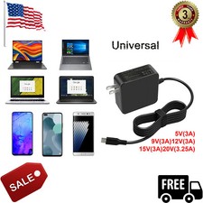 Universal PD 65W Super Fast Charger Type C Laptop Power Supply Adapter with Cord picture