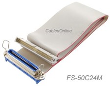 24inch CN50 50-Pin Female to IDC50 50-Pin Male 2.54mm Pitch Ribbon Cable picture