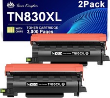 Compatible TN830XL Toner Replacement for Brother HL MFC DCP-Series Black 2-Pack picture