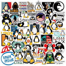 Linux Stickers 62Pcs Work Decals Aesthetic Waterproof Vinyl Pack Stickers for... picture