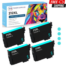 4x Cyan 212XL T212 Ink Cartridges for Epson Workforce WF-2830 WF-2850 XP-4100 XP picture