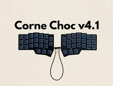 Corne v4.1 split keyboard, ergonomic, QMK Vial, Kailh Choc V1 and V2 low-profile picture